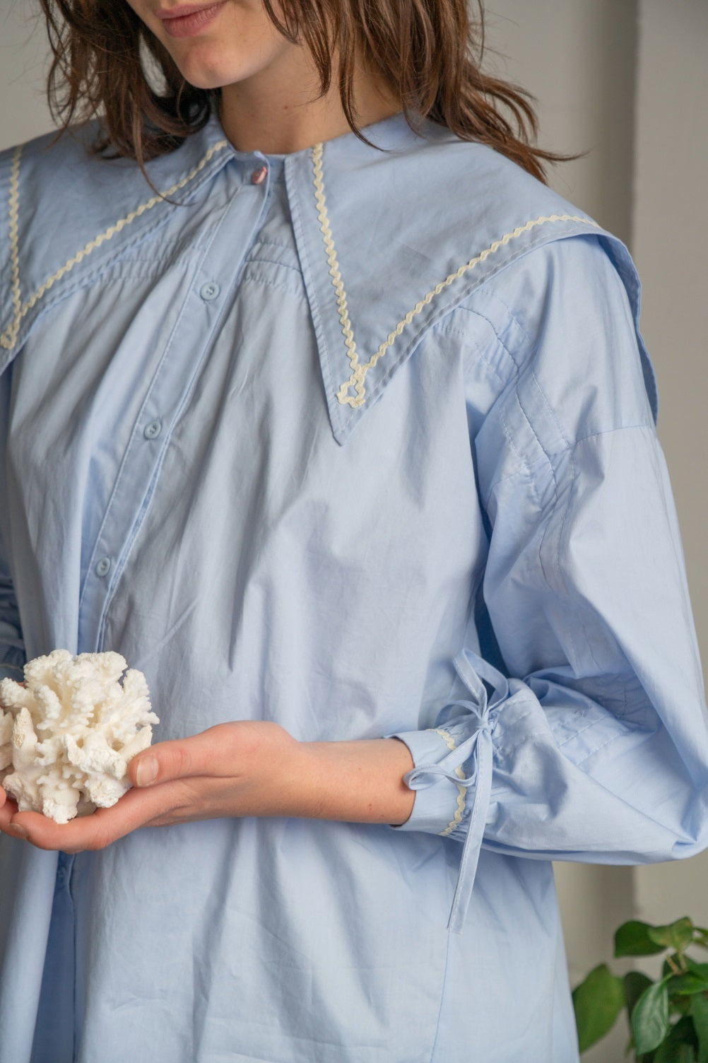 Sailor Sally Cotton Blouse (Blue)