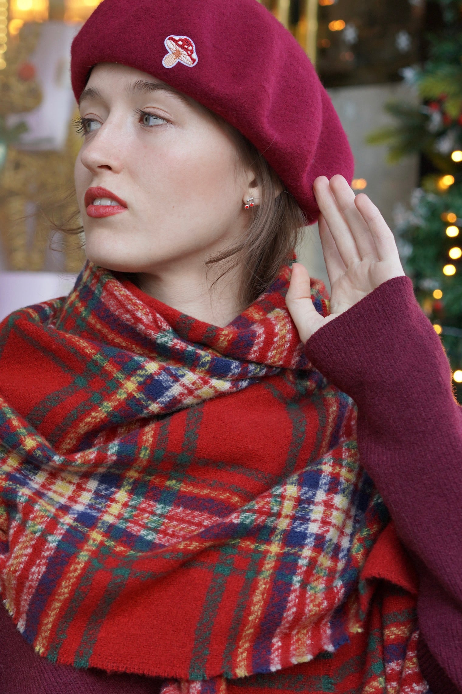 Toadette Hat Cotton Beret Peaky Blinder Women Vintage Beret Pla