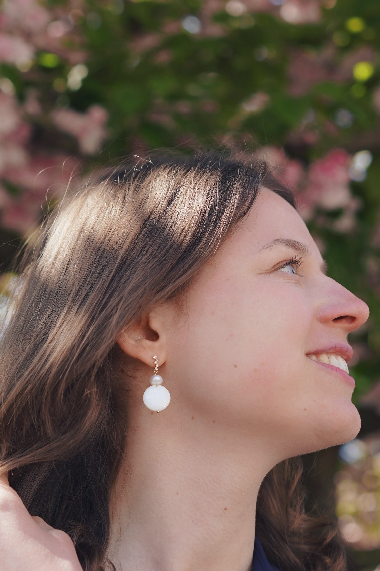 Sixties Pearl & Shell Earrings
