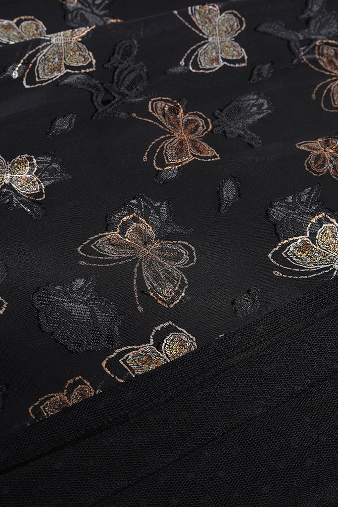 Swan Mesh Skirt (Black)