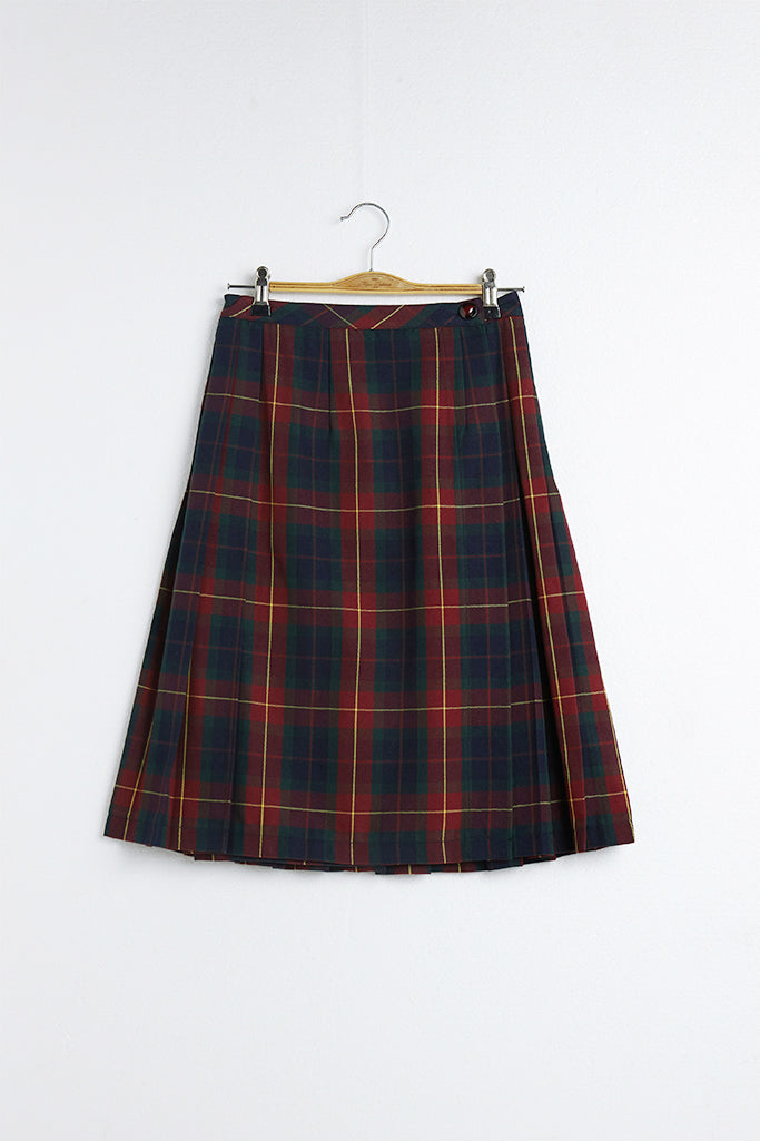 Tartan Pleated Skirt