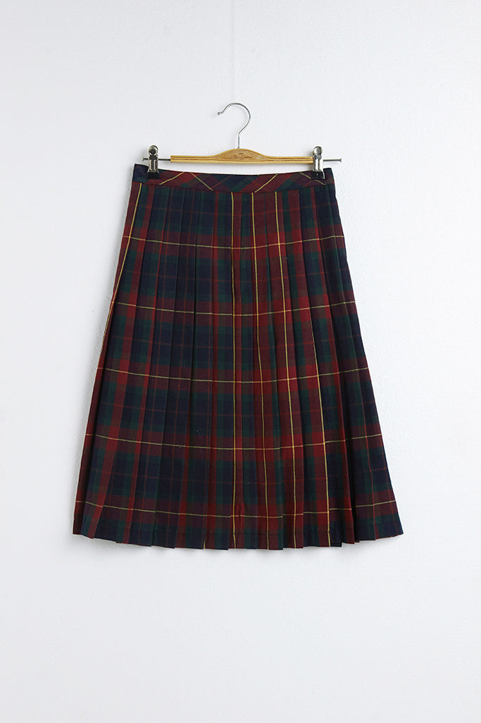 Tartan Pleated Skirt