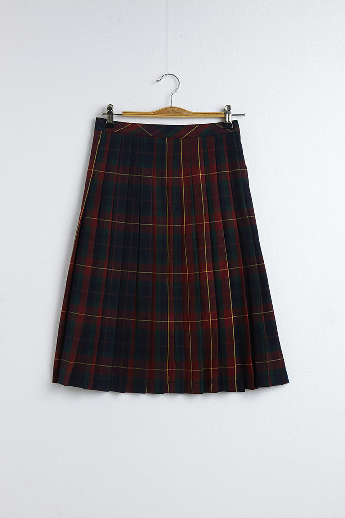Tartan Pleated Skirt
