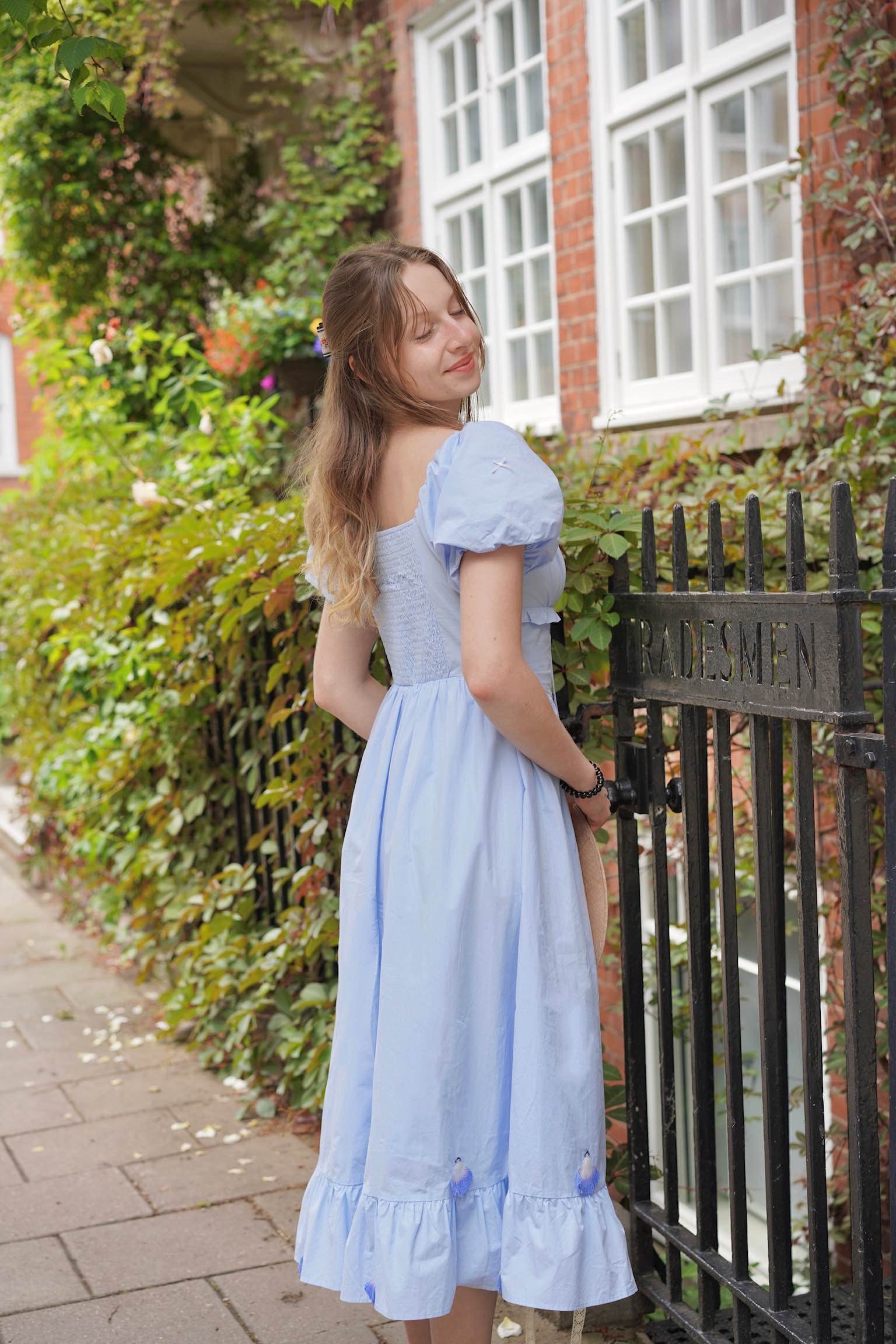 The Austen Regency Dress (Blue)