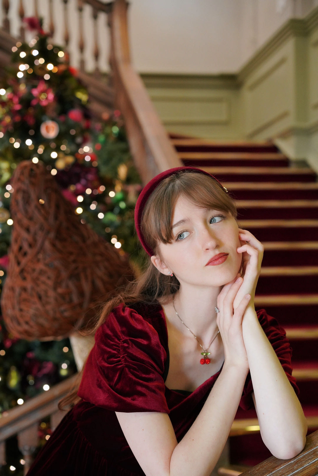 Lucky bird velvet headband