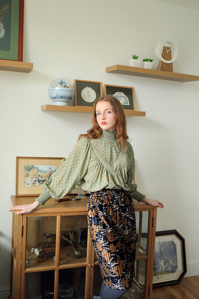 Velvety Pleats Skirt