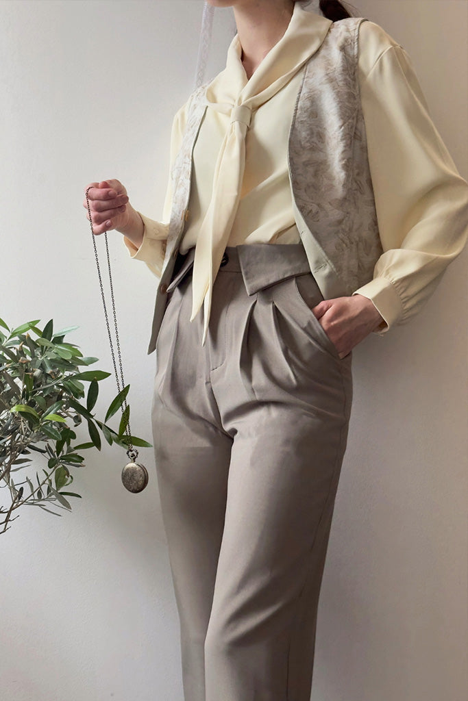 Classic Academia Trousers (Oatmeal)