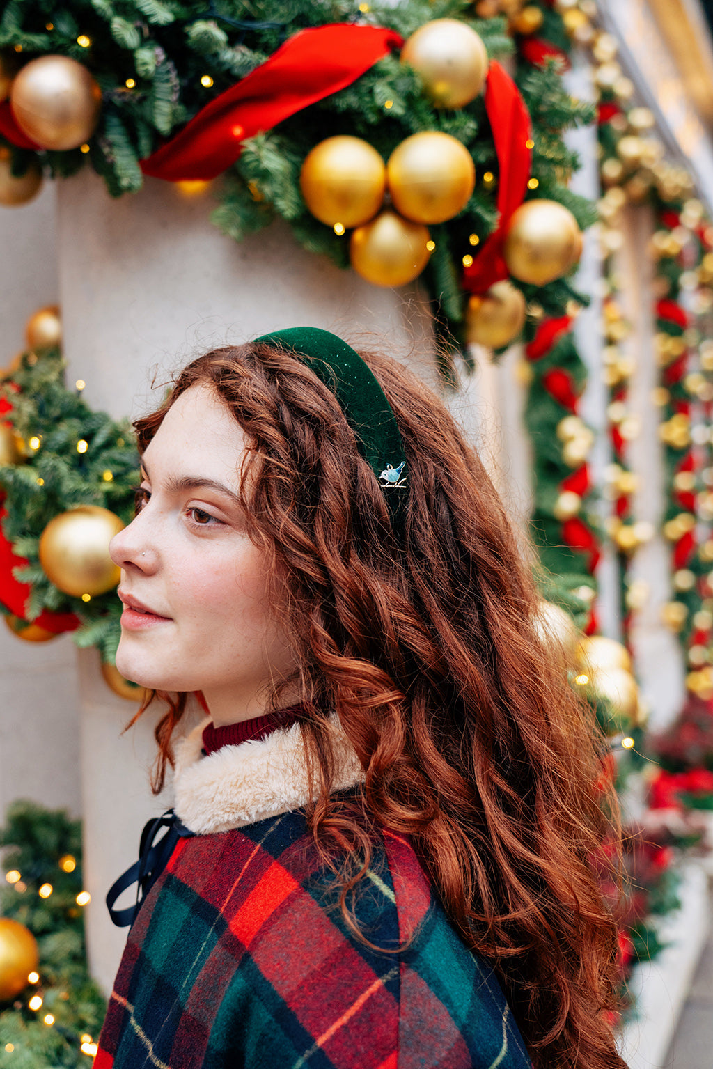 Lucky bird velvet headband