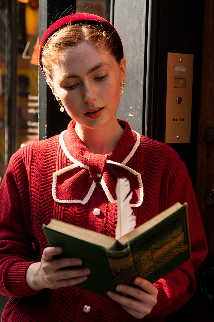 Lucky bird velvet headband