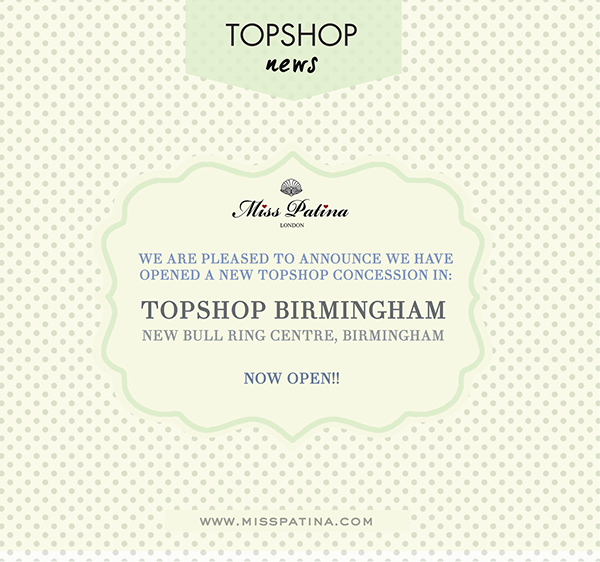 New Topshop Concession Opened In Birmingham