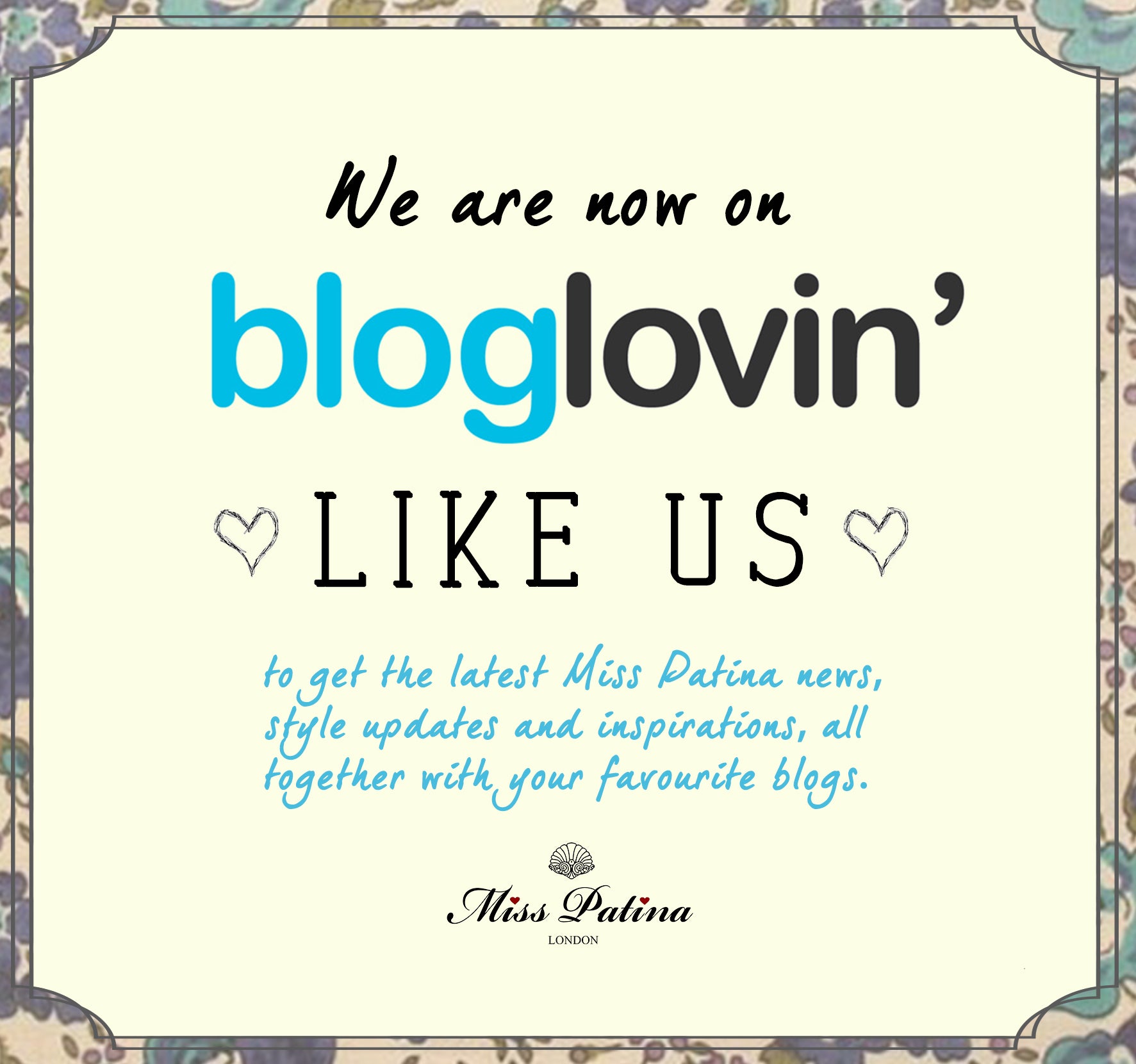 We are now on Bloglovin!