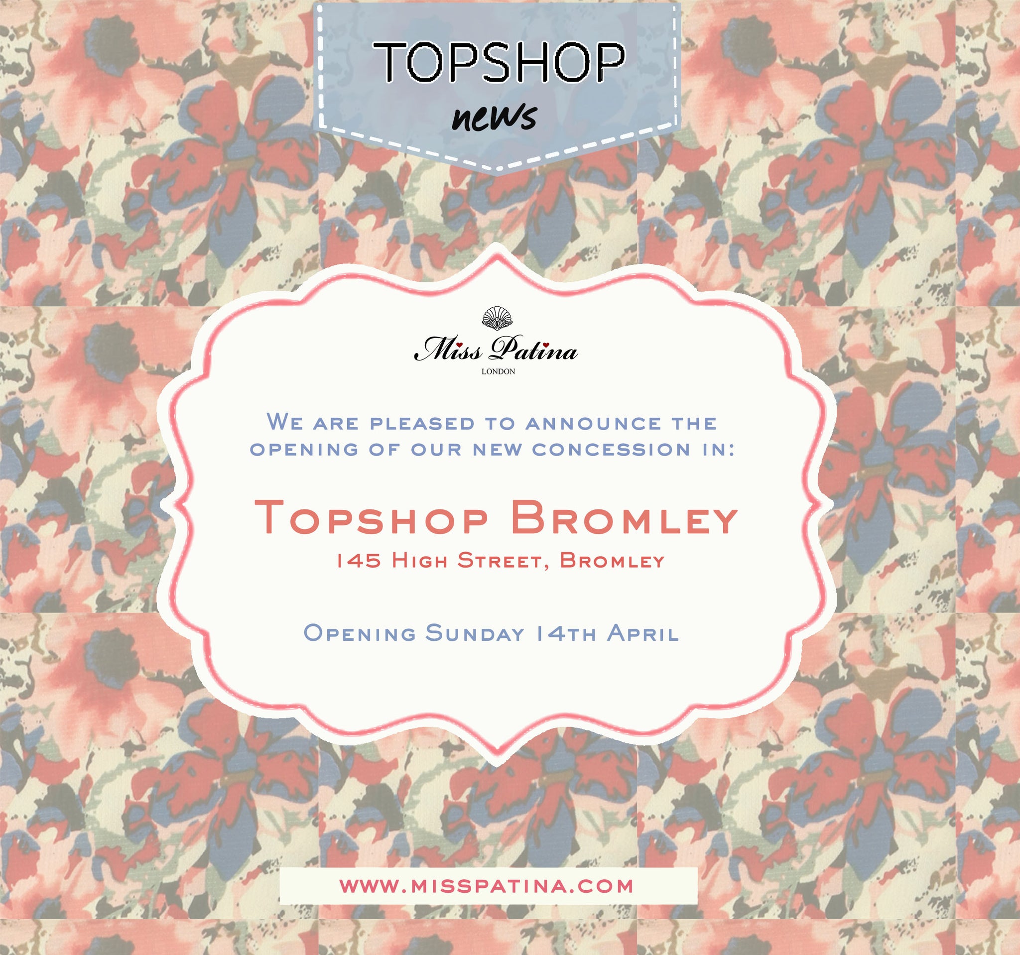 Miss Patina Opens in Topshop Bromley