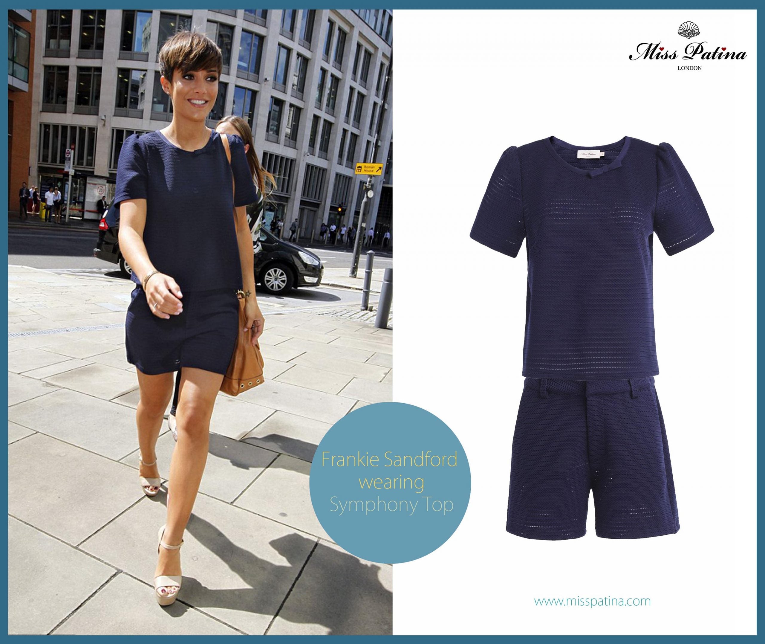 Spotted: Frankie Sandford In Matching Symphony Set