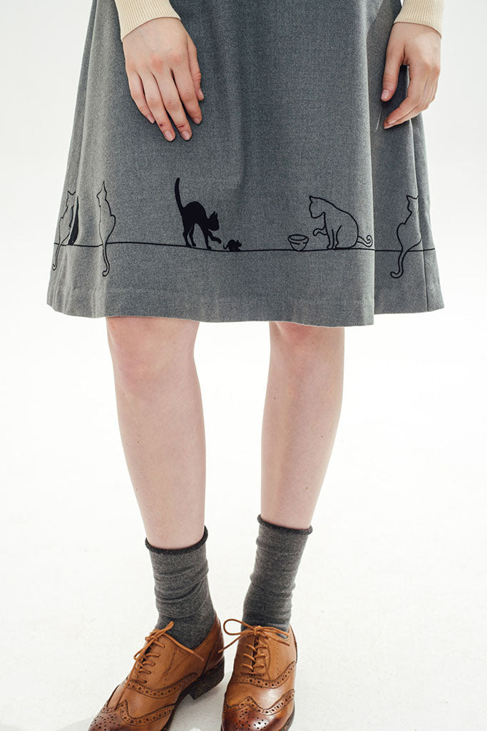 Feline Fling Skirt (Grey)