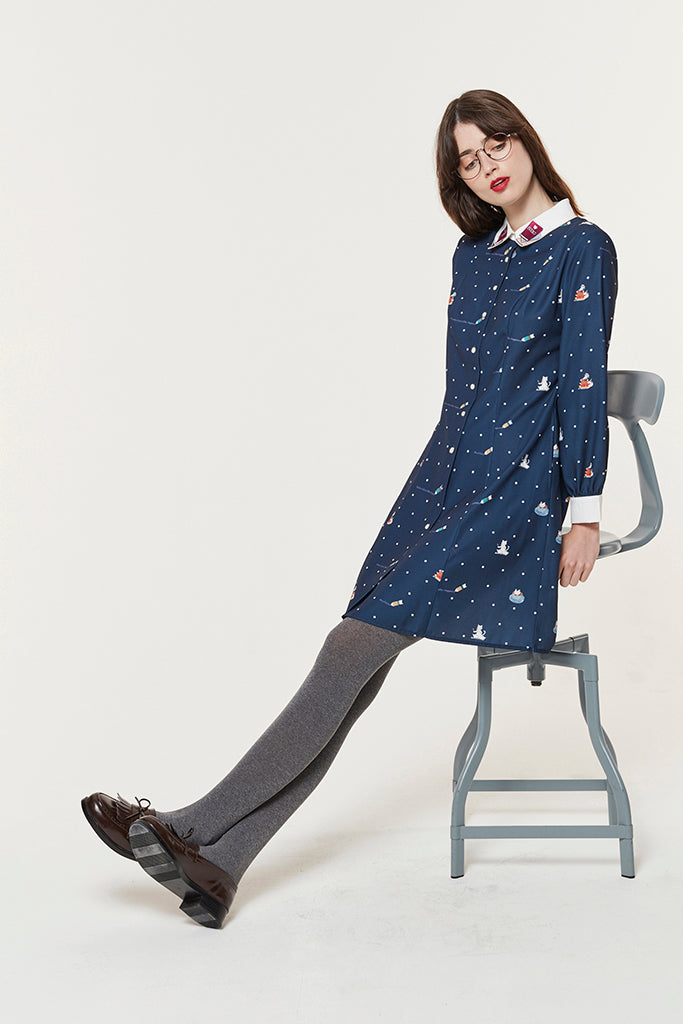 Kiterature Dress (Navy)