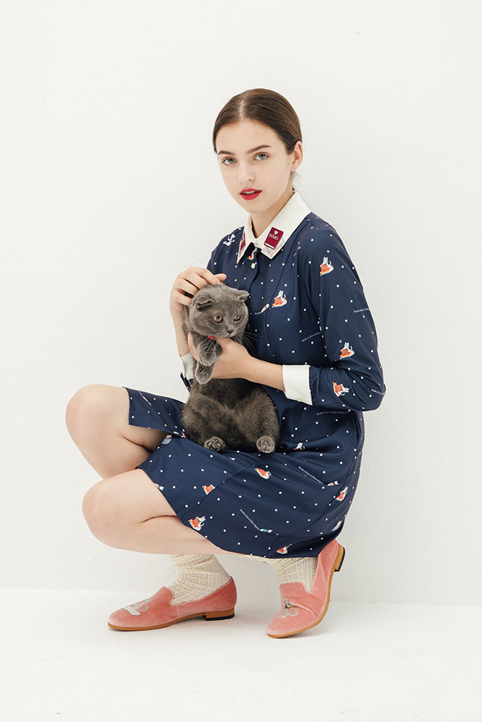 Kiterature Dress (Navy)