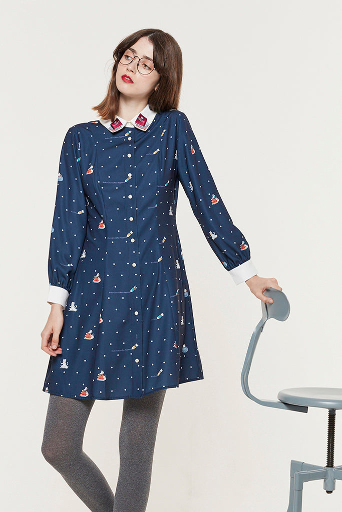 Kiterature Dress (Navy)