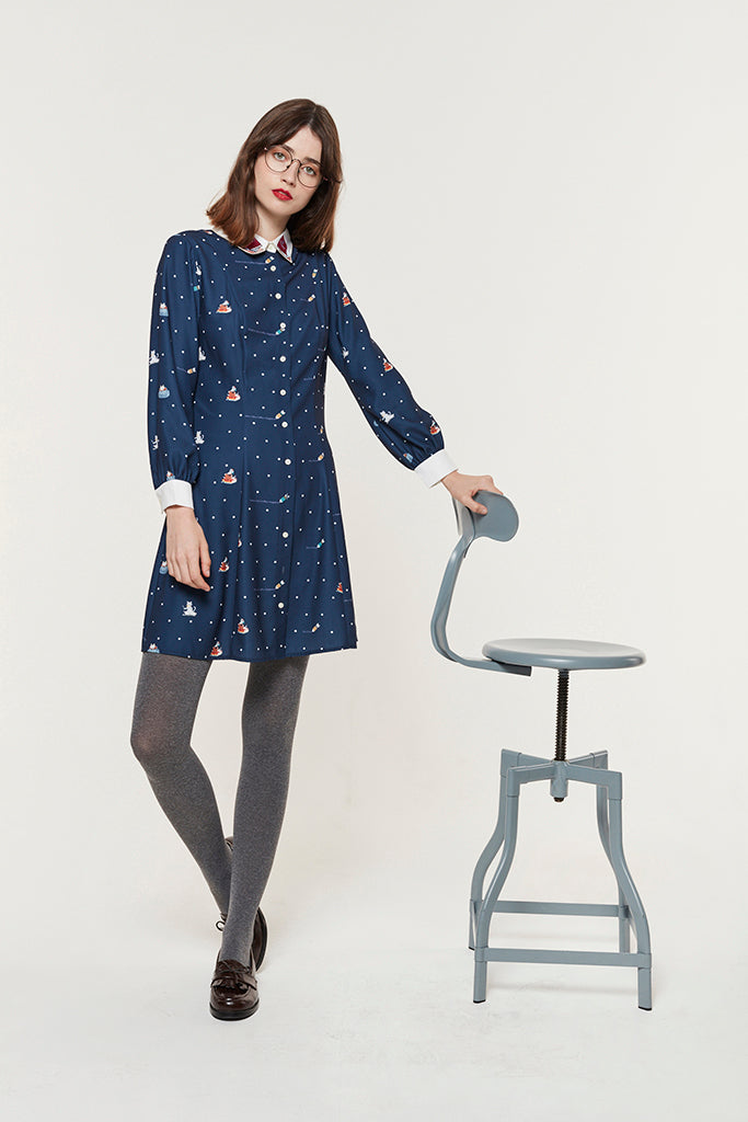 Kiterature Dress (Navy)