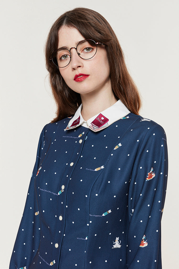 Kiterature Dress (Navy)