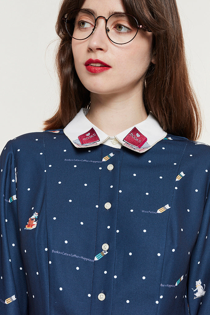 Kiterature Dress (Navy)