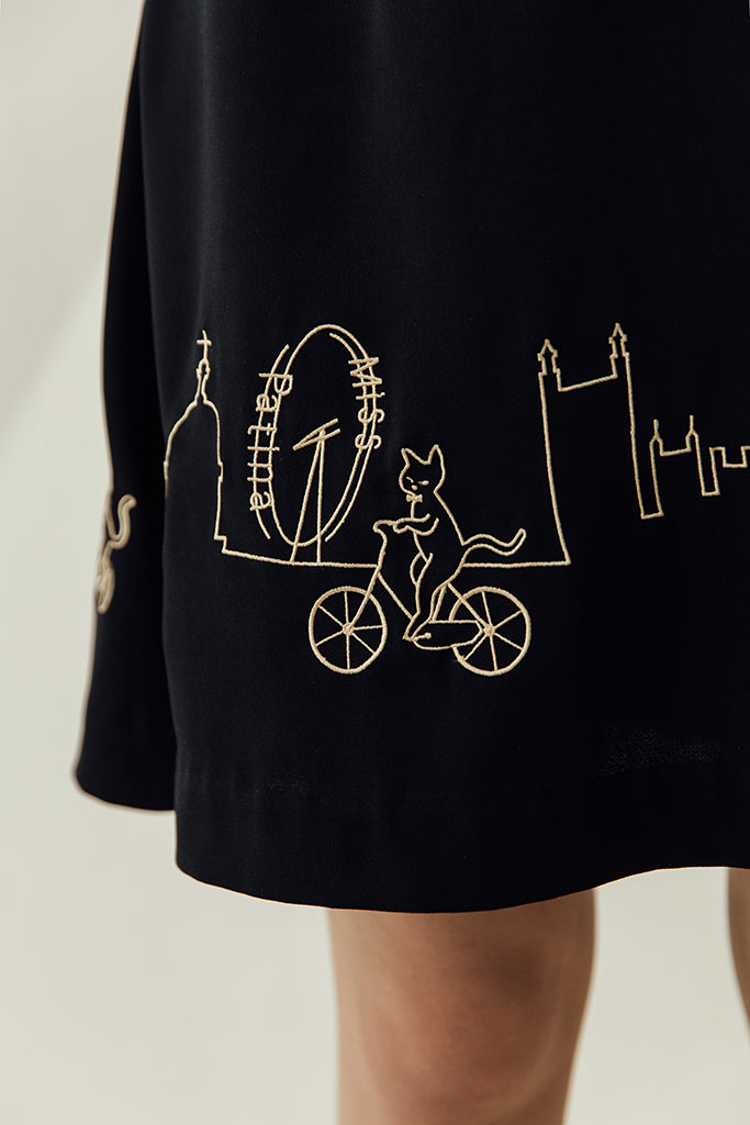 London Bicycat Skirt (Black)