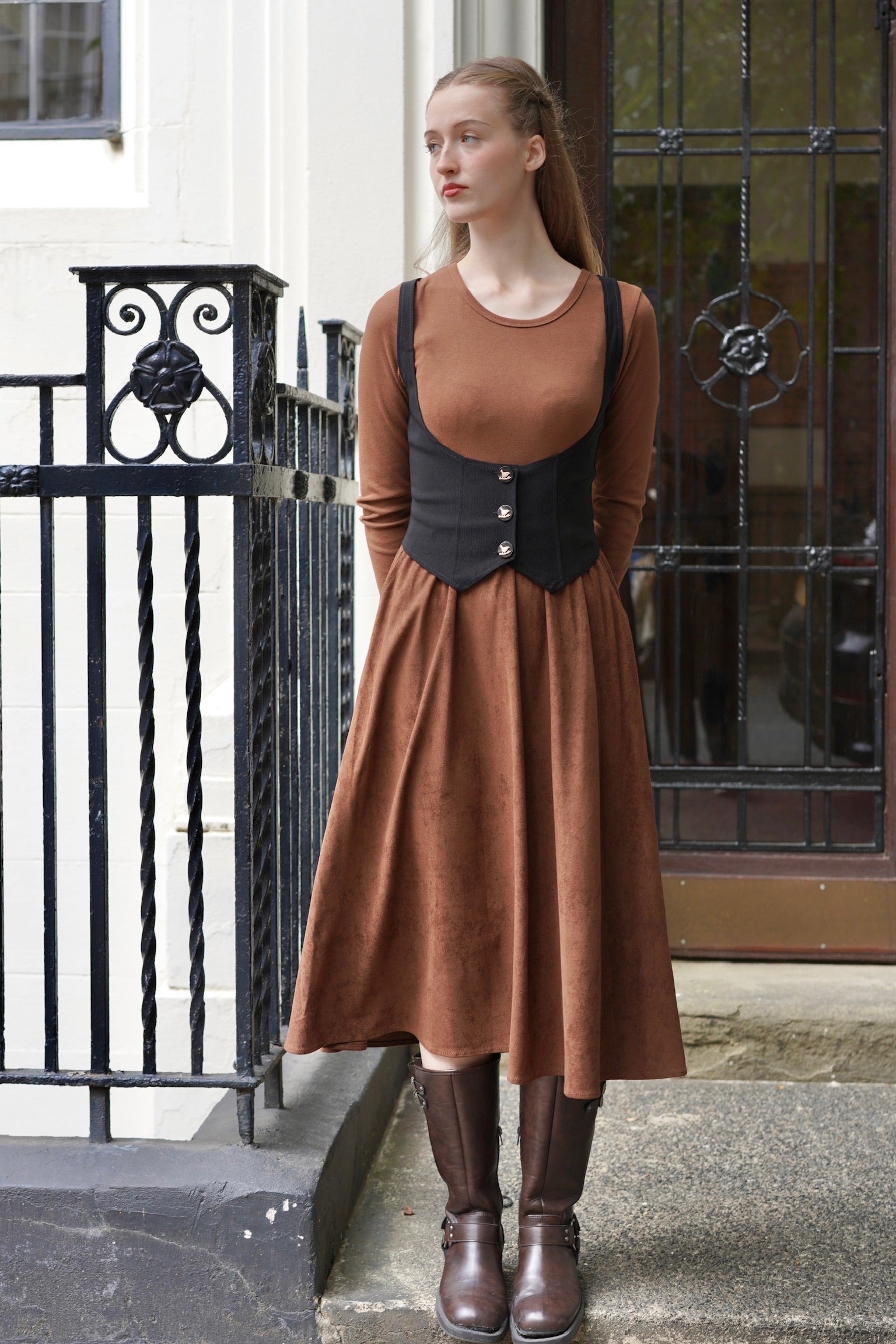 2-Way Claire Dress (Caramel)