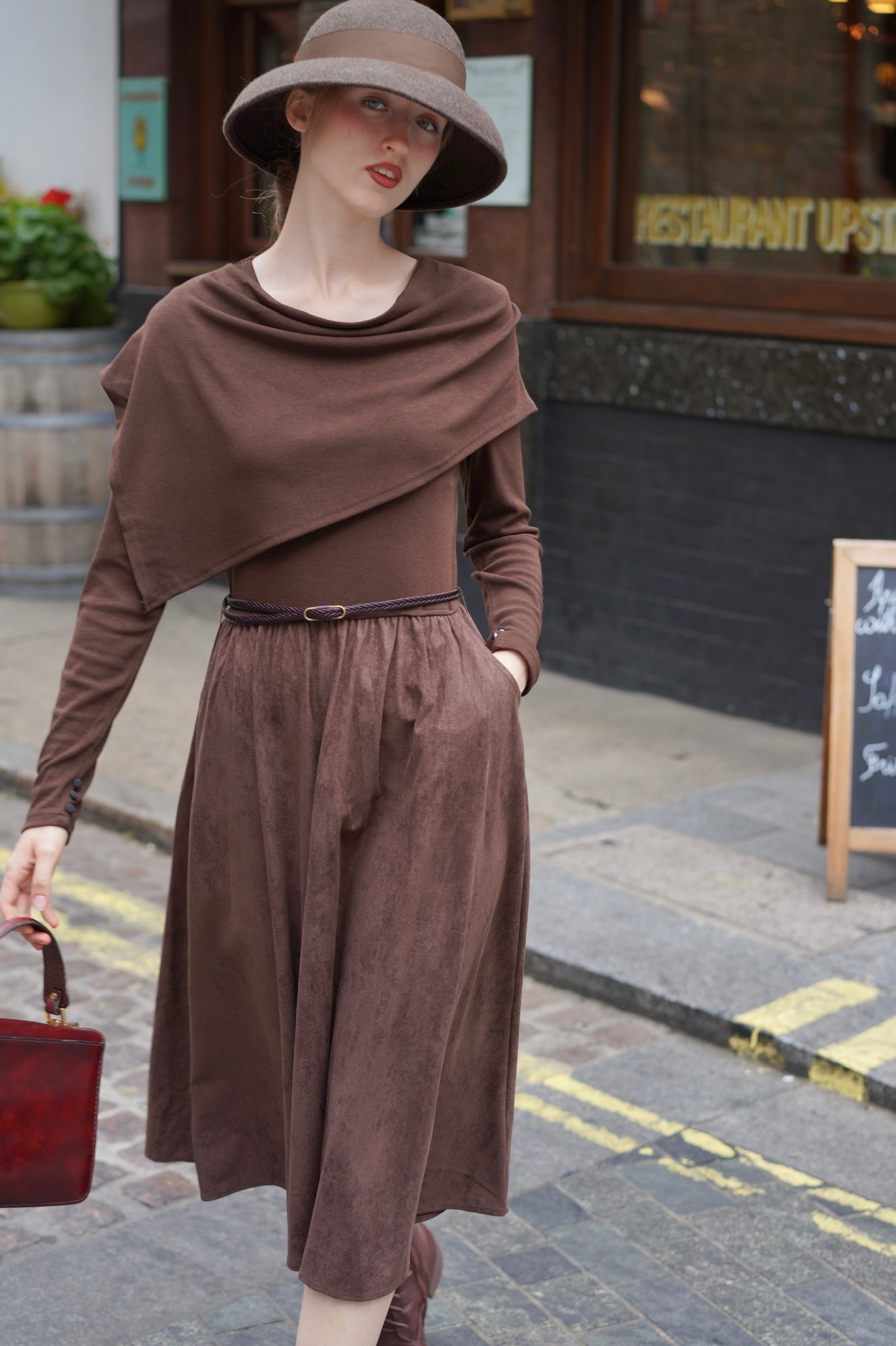 2-Way Claire Dress (Chocolate)