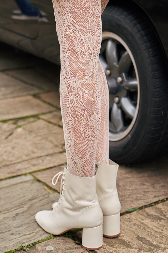Retro Doll Floral Lace Tights