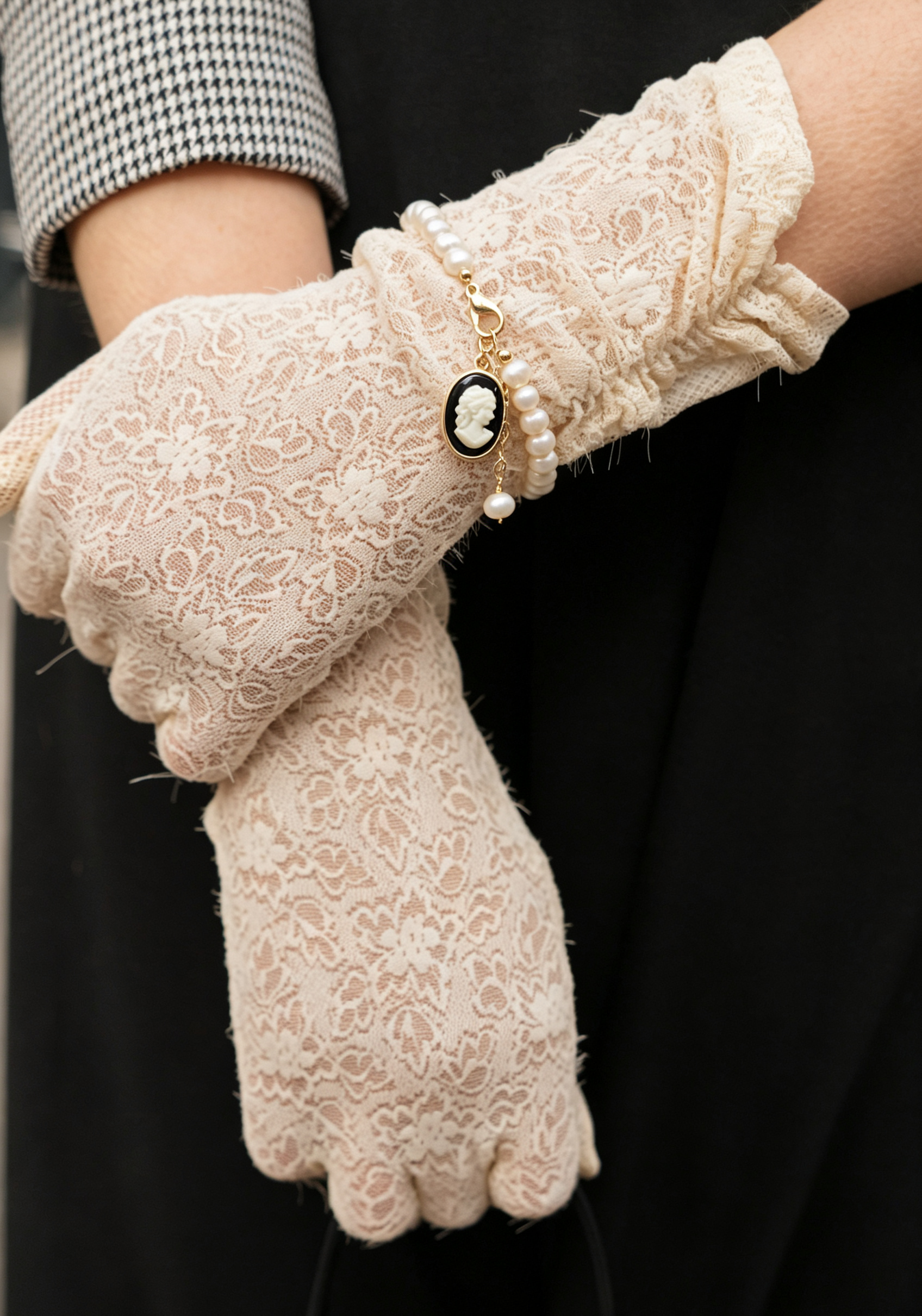 Victoria Cameo Pearl Bracelet