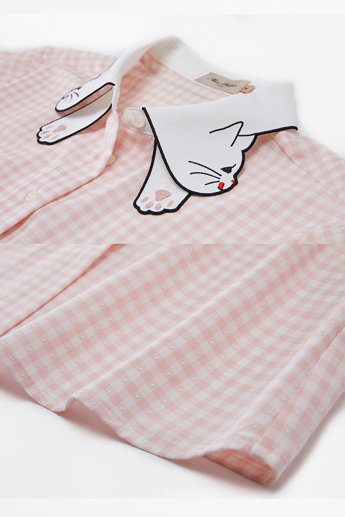 Kitty Bow Shirt (Pink) - Main Image