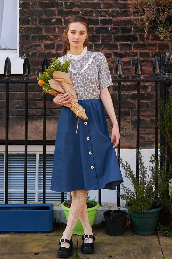DESCENTE 23SS DETACHABLE POCKET PLEASTS SKIRT