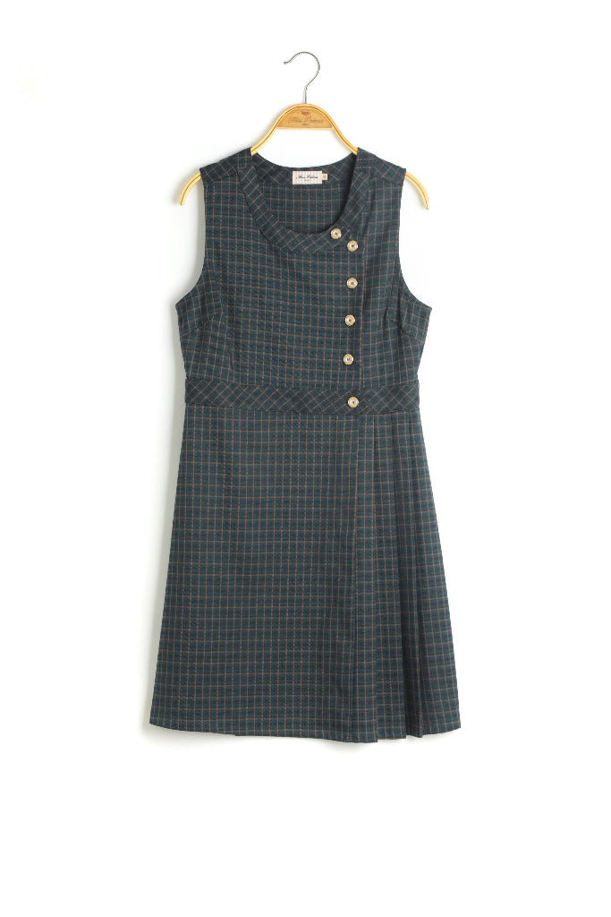 Adeline Pinafore (Green Check) Adeline Pinafore (Green Check)