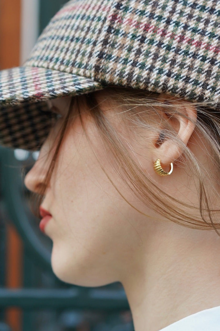80s Ripple Hoop Earrings