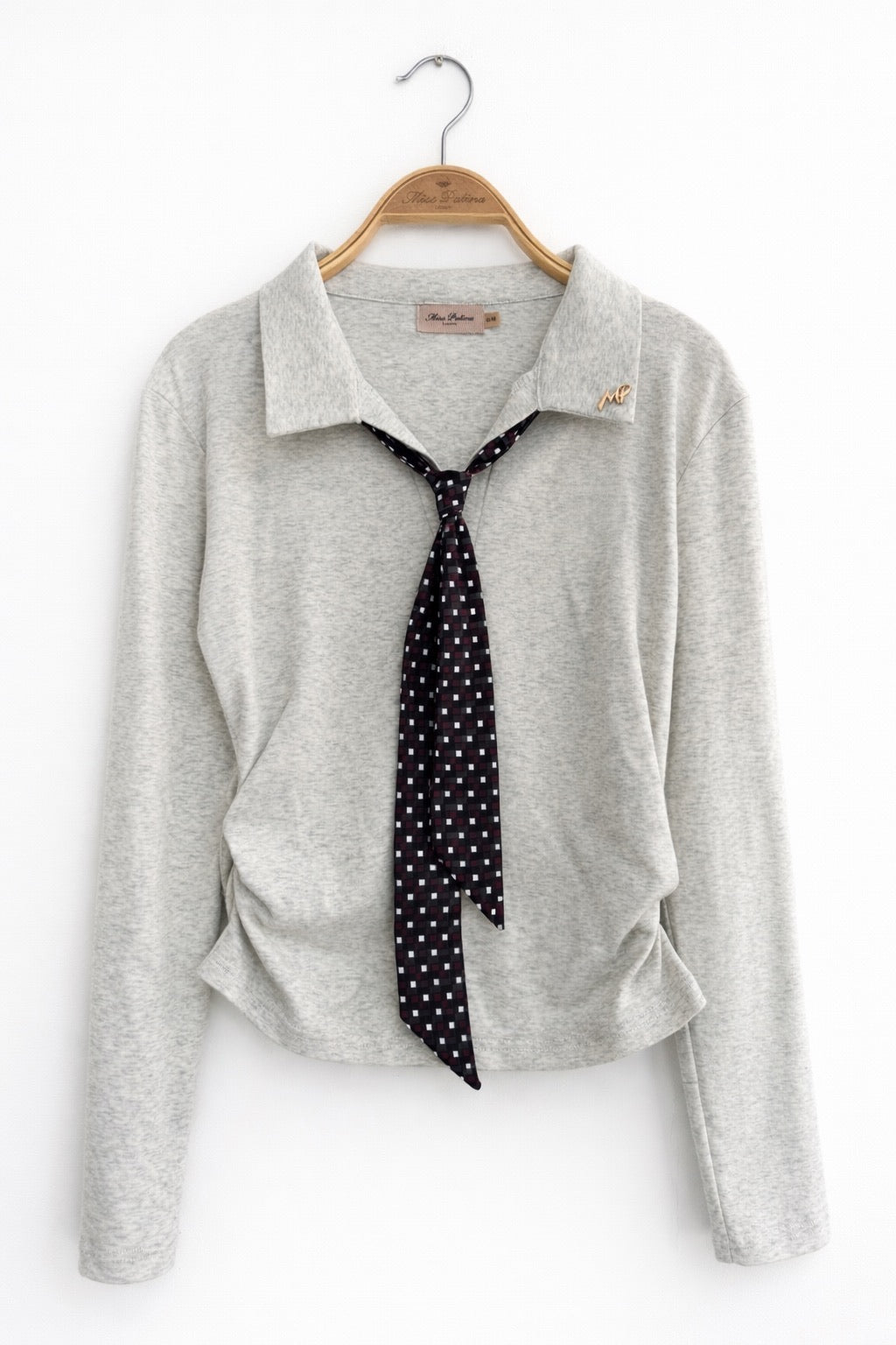 90s Tie Preppy Top
