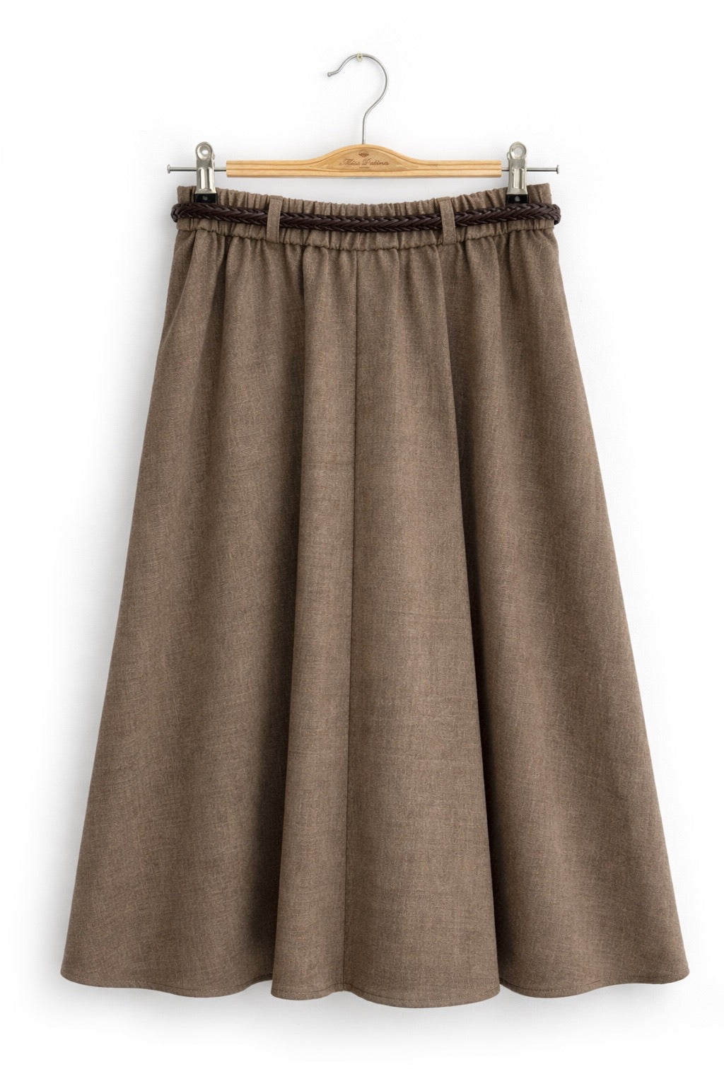 Academy Belted Midi Skirt (Earth)
