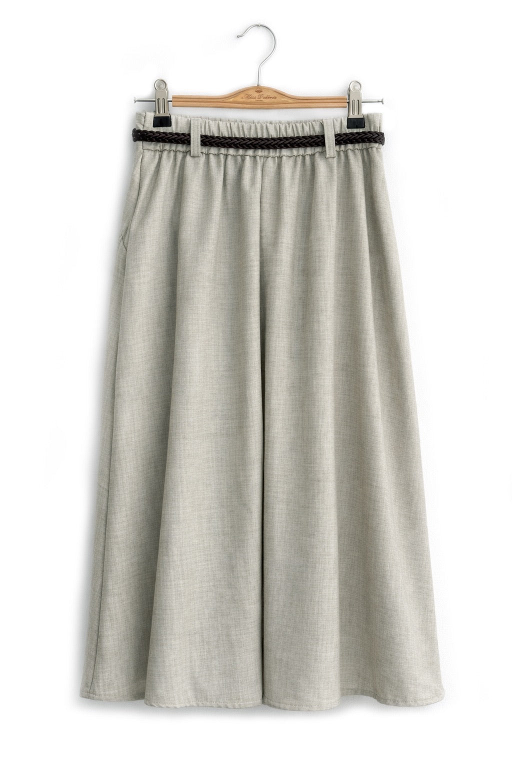 Academy Belted Midi Skirt (Mint)