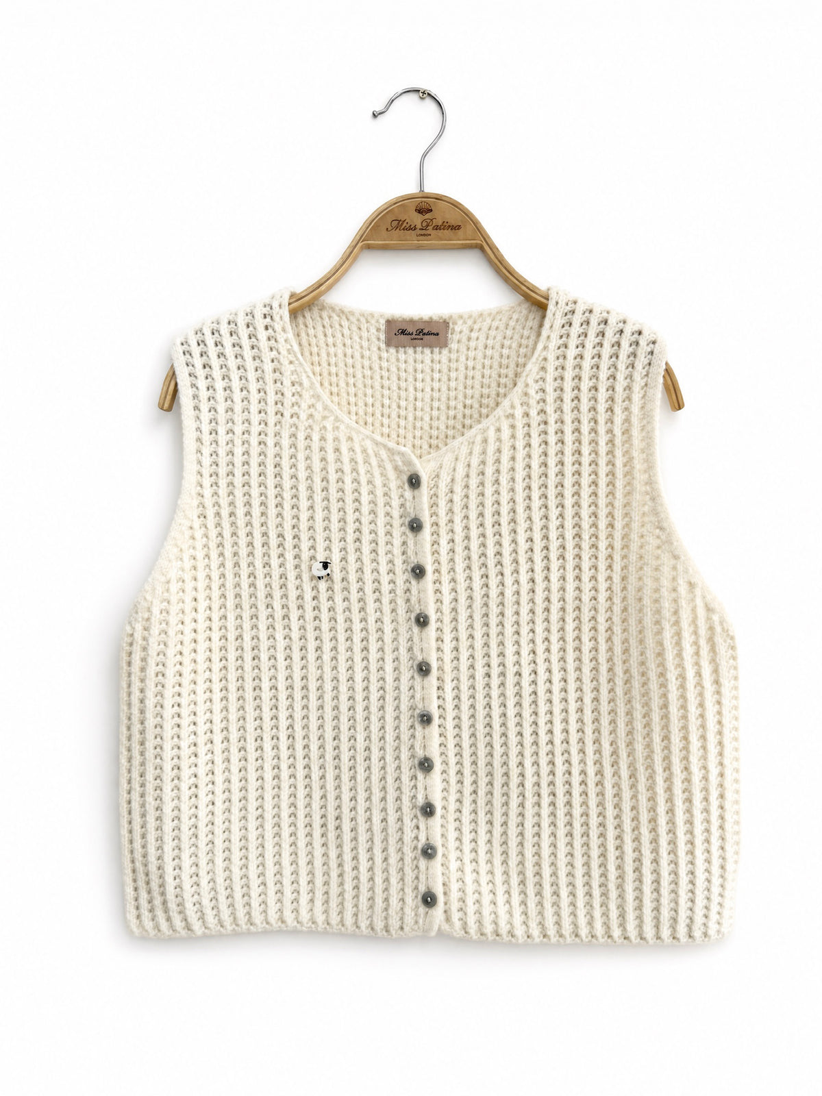 Alpine Cottage Knit Vest (Cream)