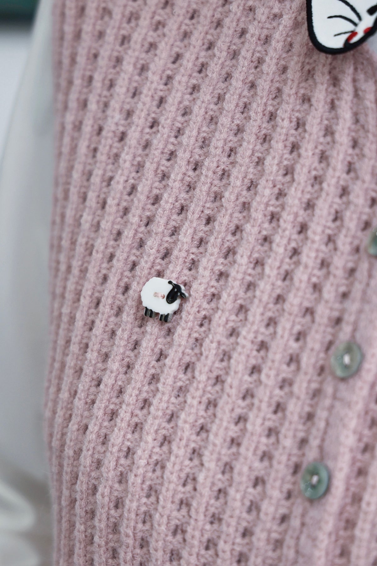 Alpine Cottage Knit Vest (Dusty Pink)