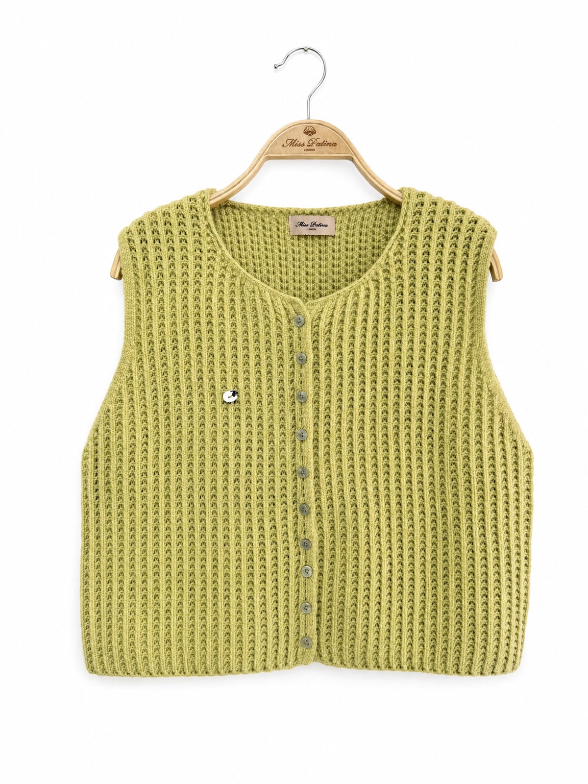 Alpine Cottage Knit Vest (Pistachio)