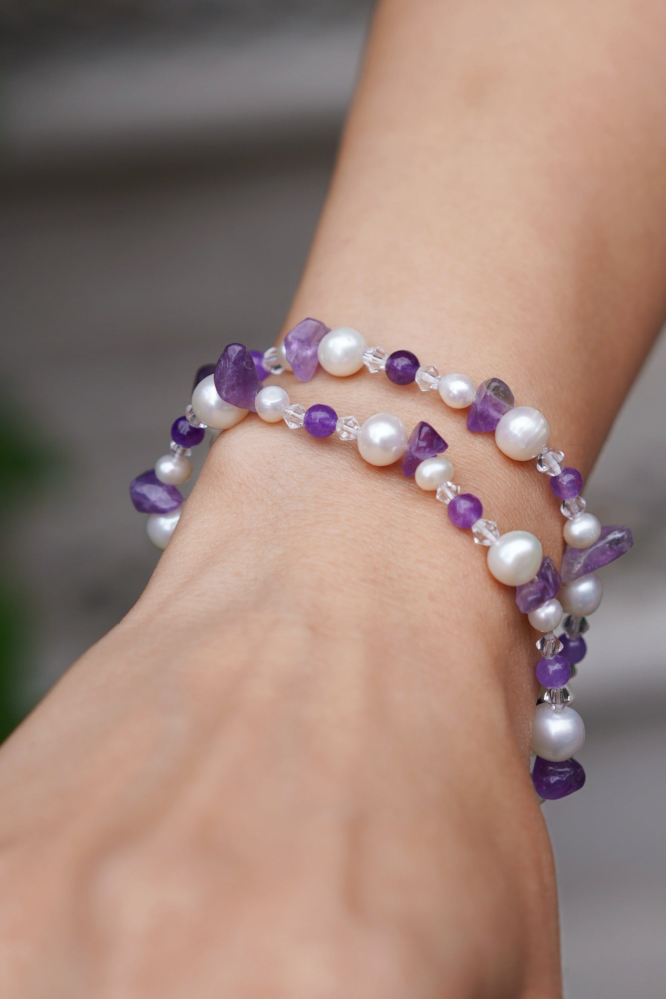 Amethyst Pearl Set