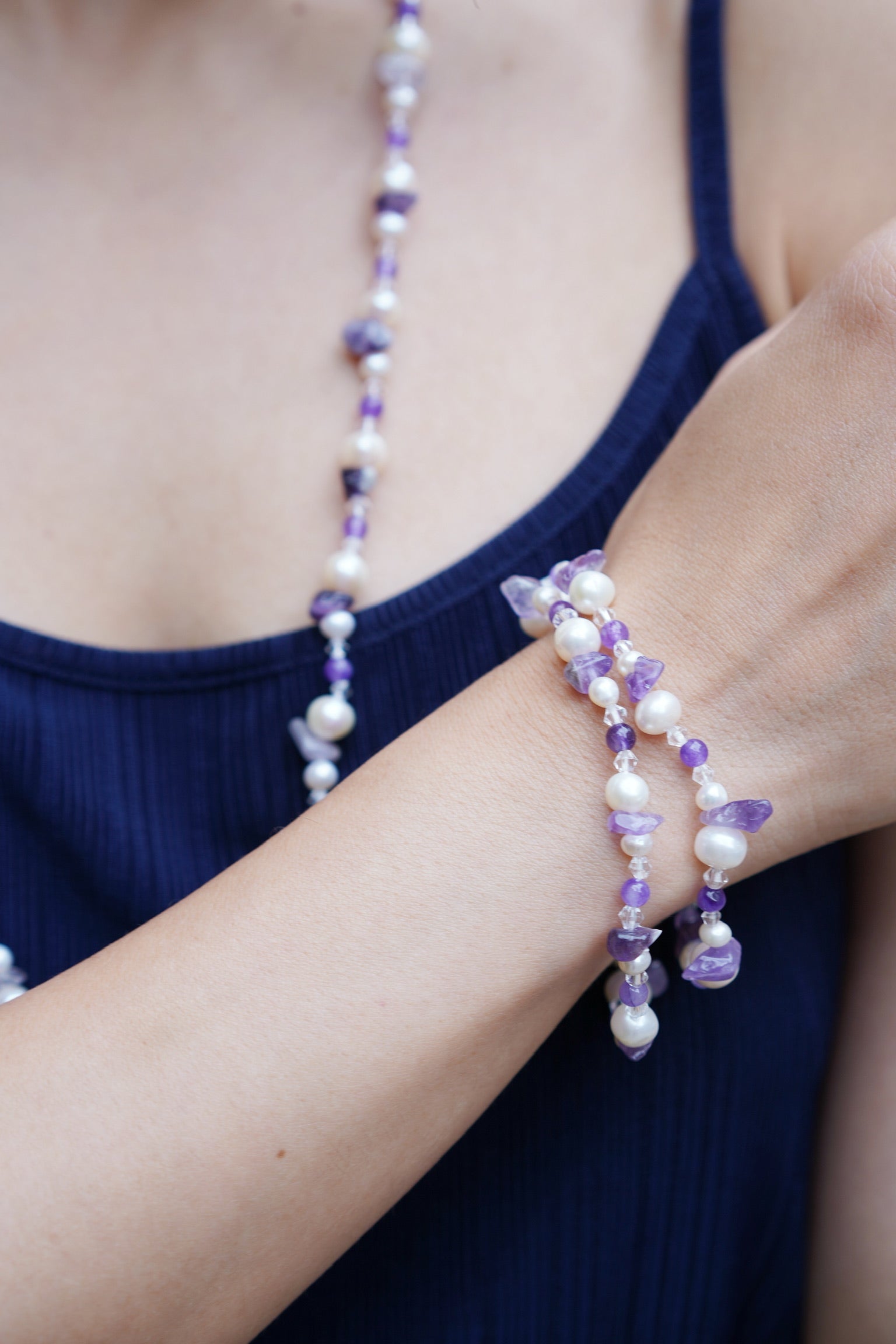 Amethyst Pearl Set