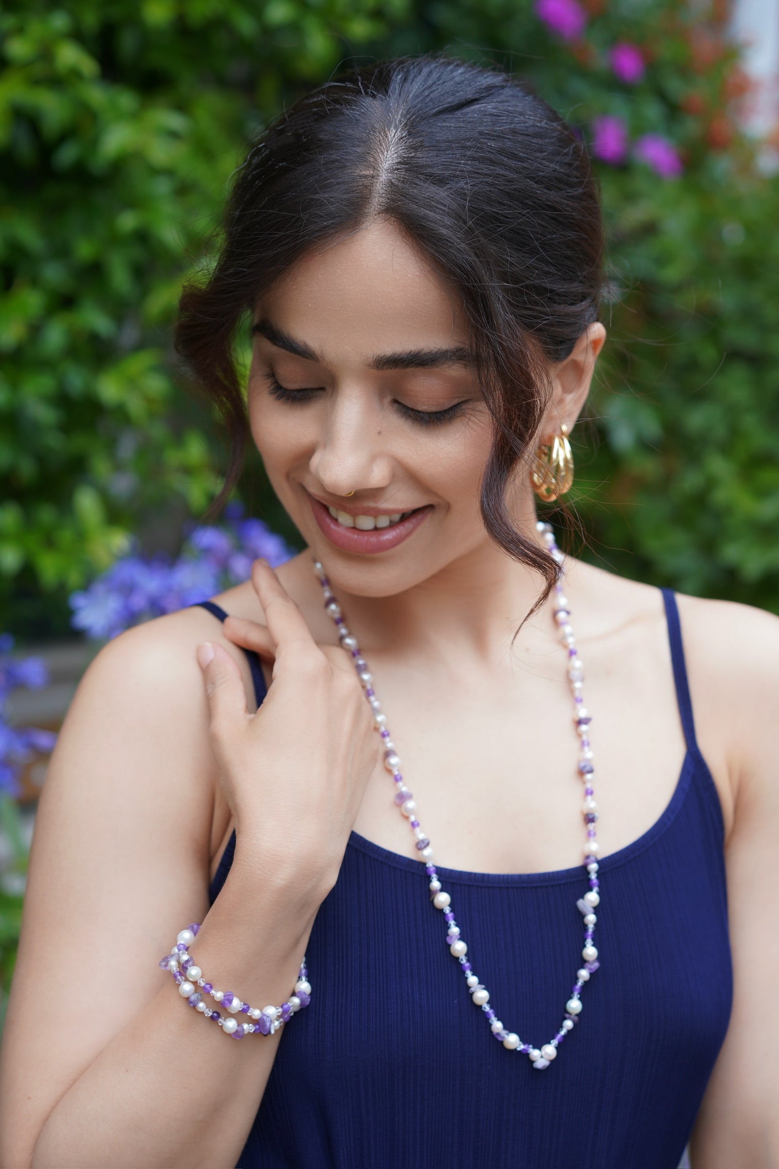 Amethyst Pearl Set