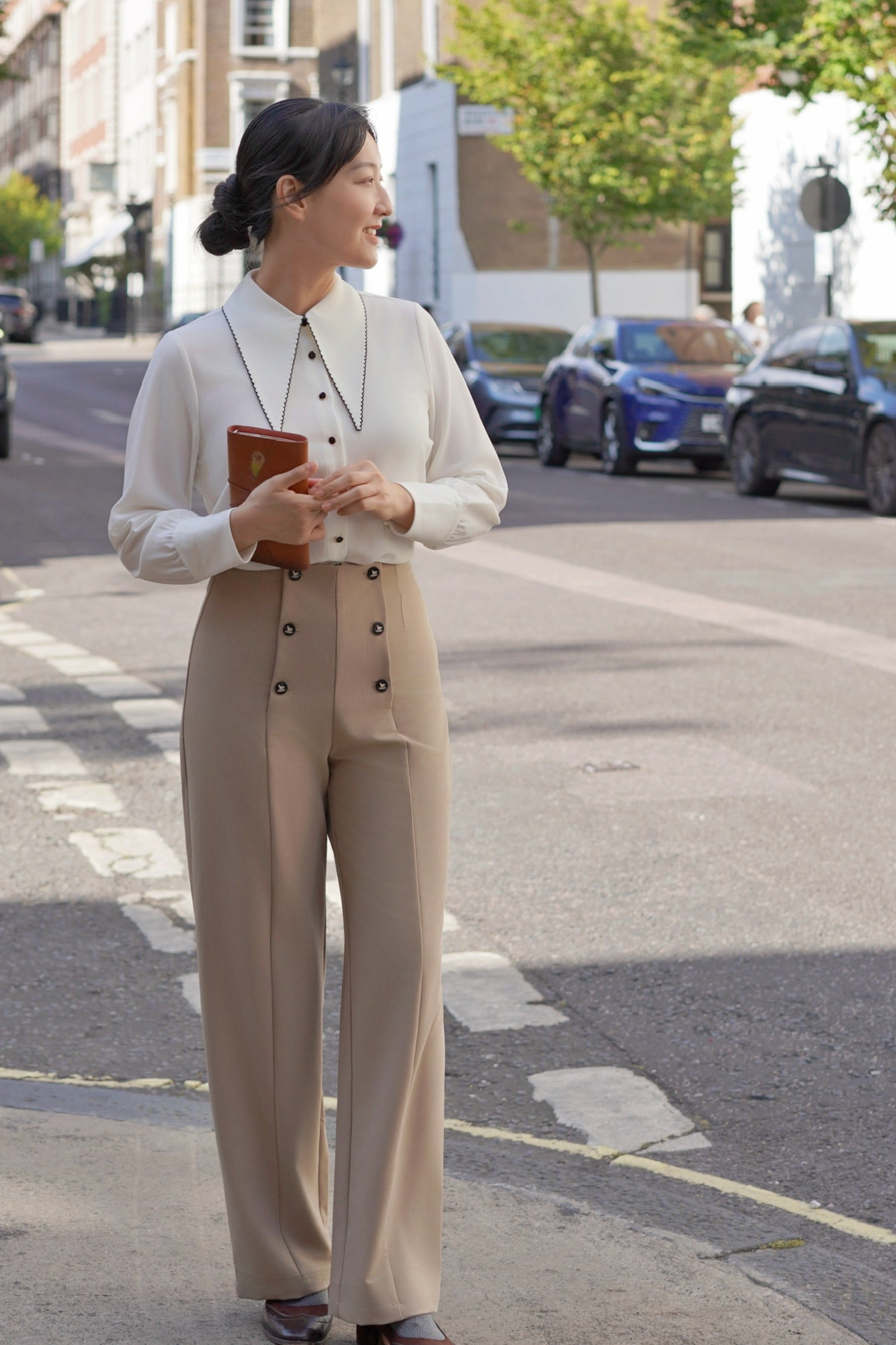 Annie Hall Tailored Trousers (Camel)