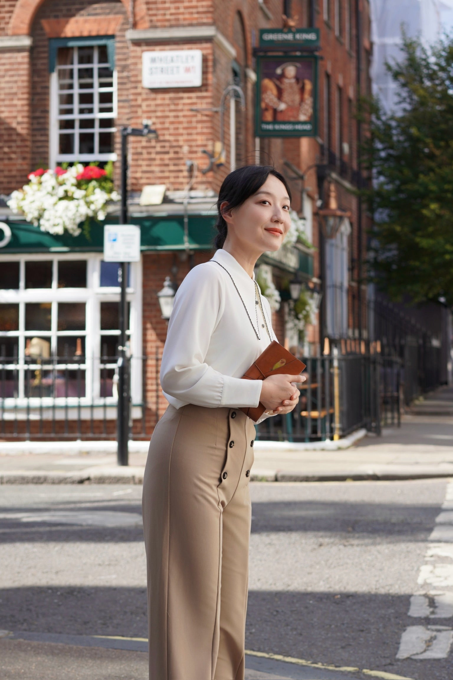 Annie Hall Tailored Trousers (Camel)