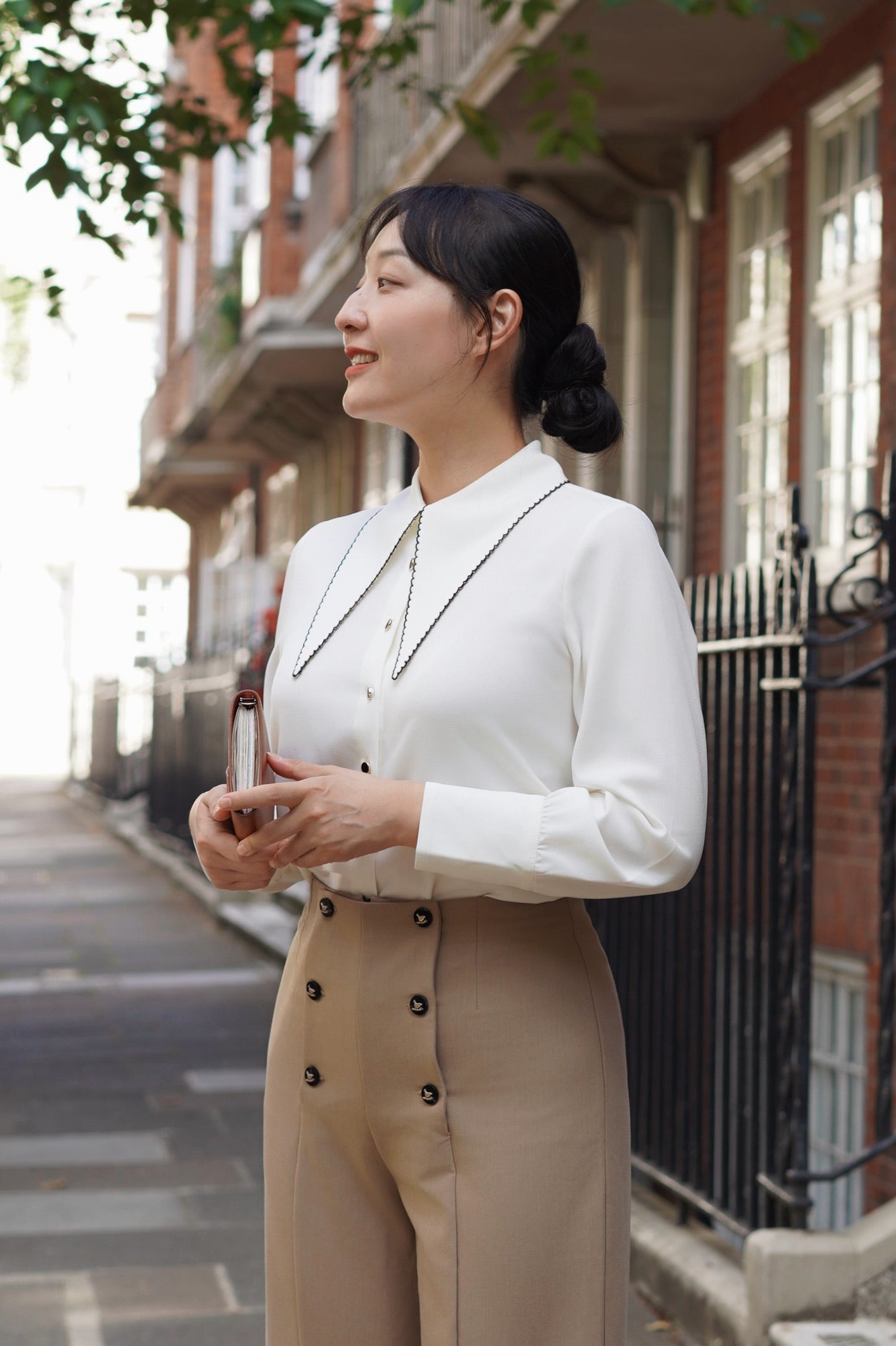 Annie Hall Tailored Trousers (Camel)