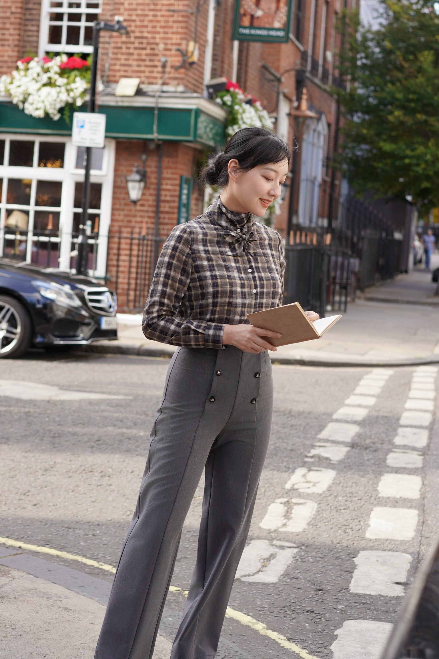 Annie Hall Tailored Trousers (Grey)