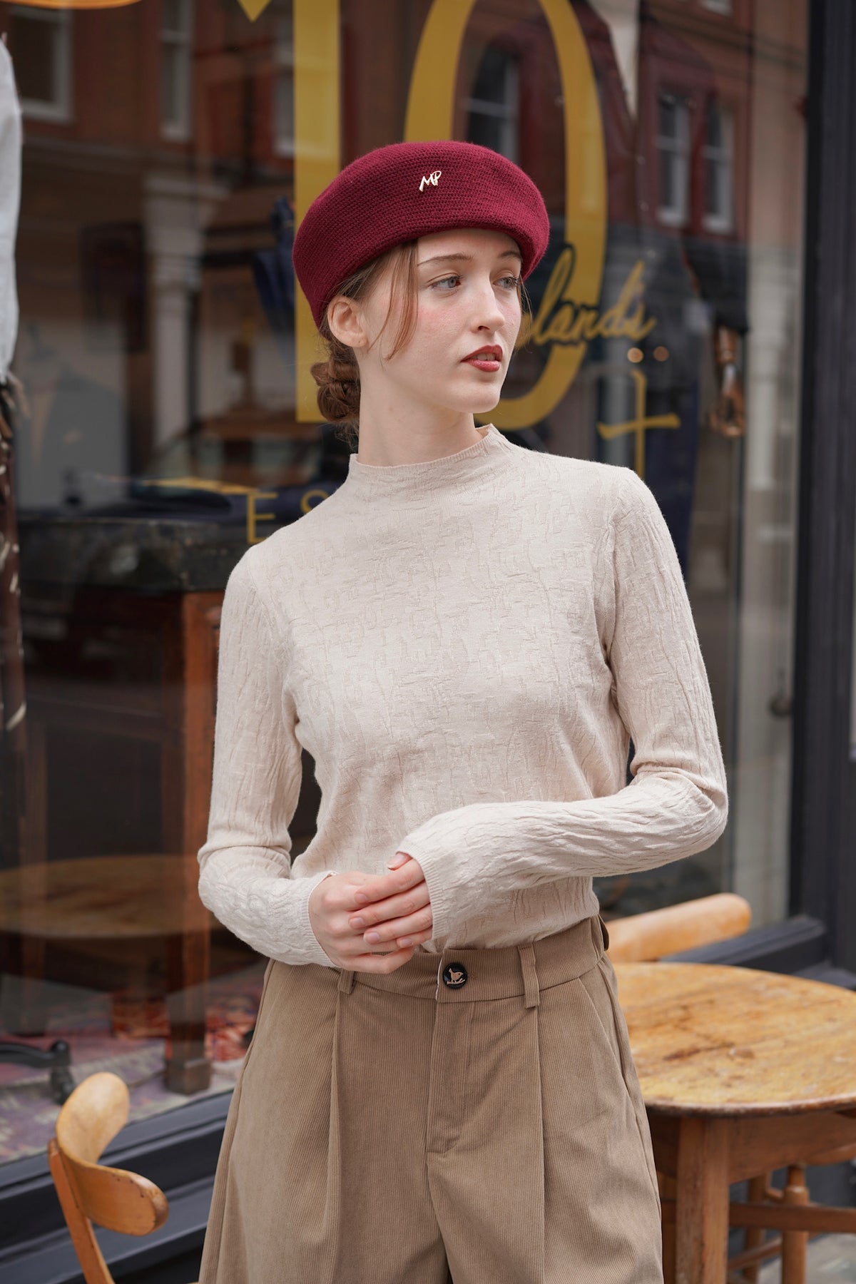 Autumn Grove Knit Top (Beige)