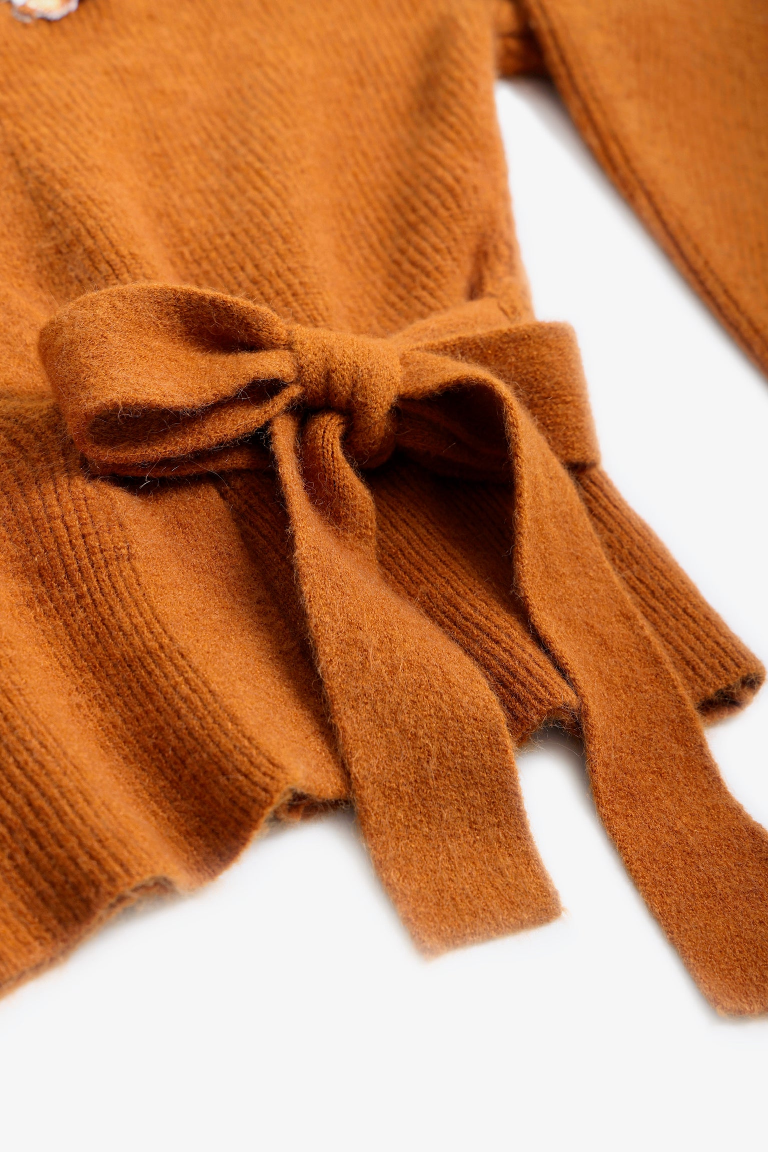 Autumn Squirrel Wrap Cardigan (Pumpkin)