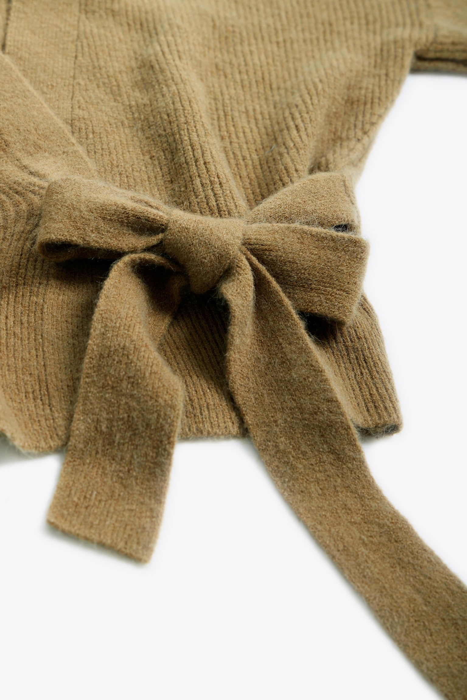 Autumn Squirrel Wrap Cardigan (Olive Brown)