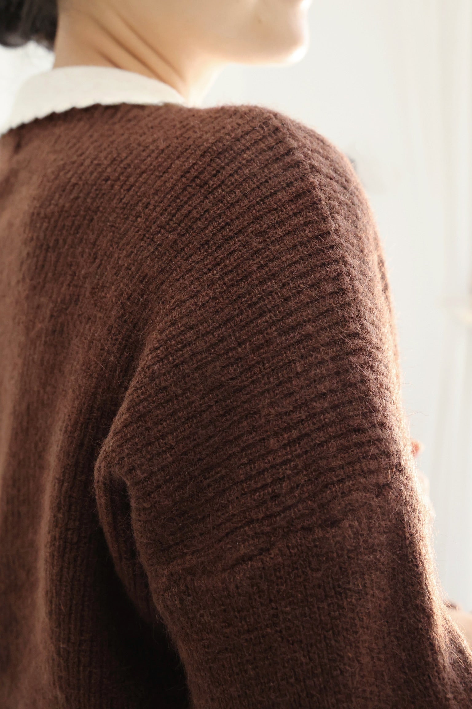Autumn Squirrel Wrap Cardigan (Chestnut)